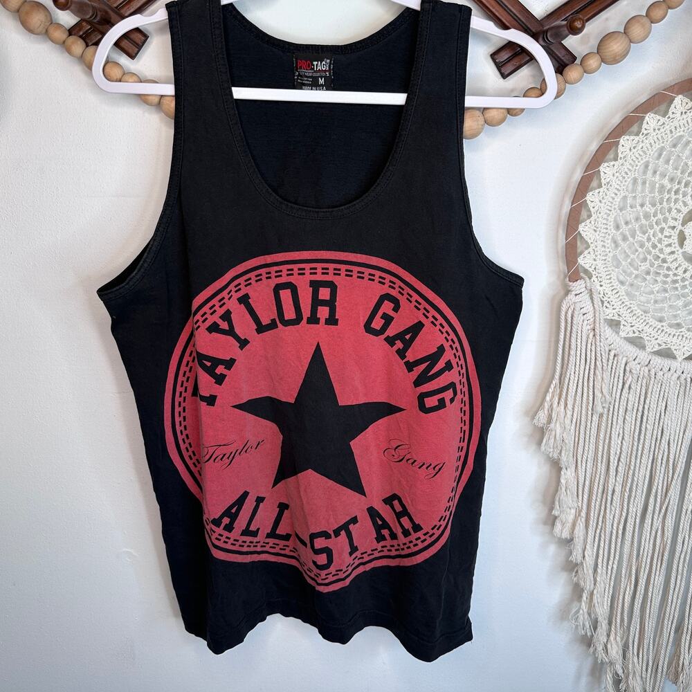 Vintage Pro Tag Taylor Gang All Star Black Red Tank